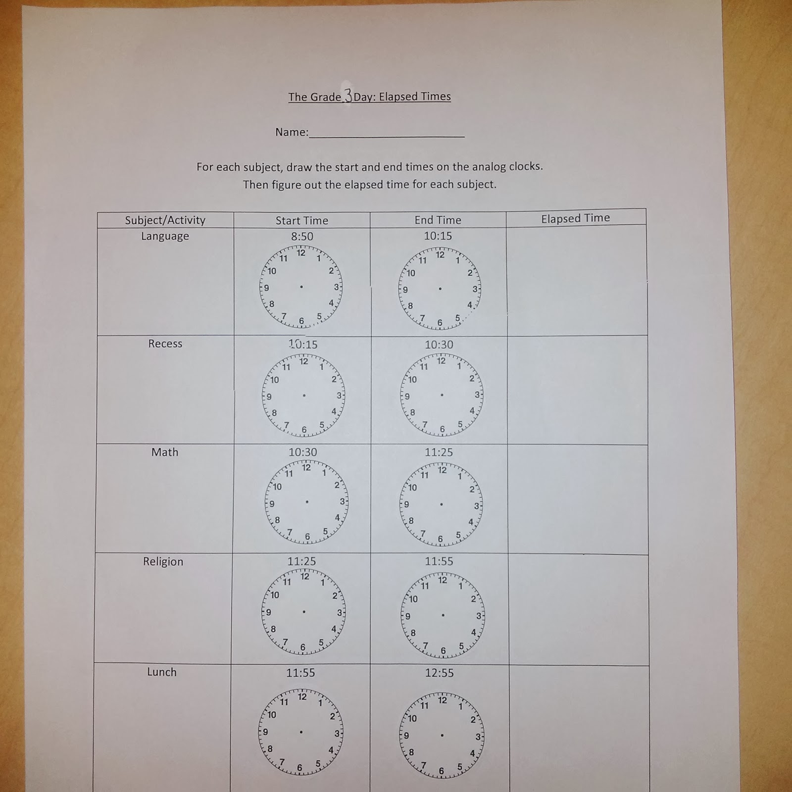 Math-elapsed-time-sheet