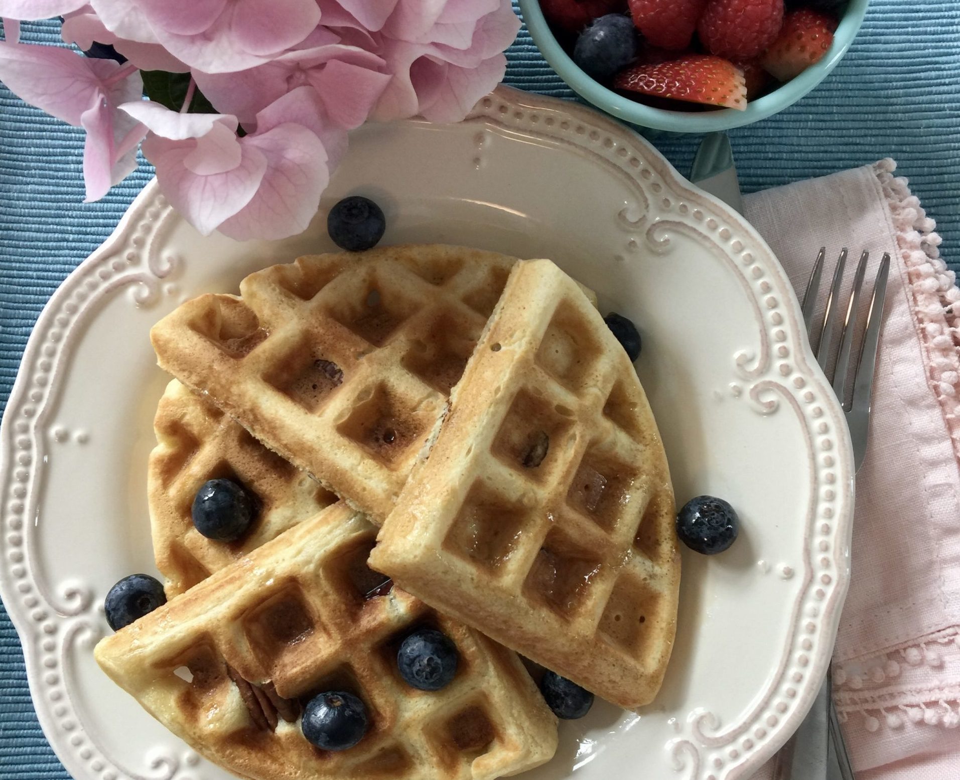 Weekend Pecan Waffles